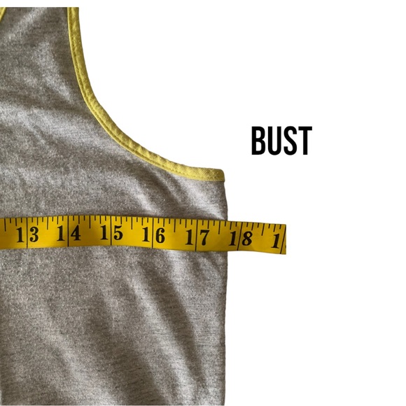 GAP gray neon yellow sleeveless tank top shirt M - Picture 3 of 5